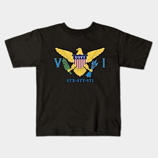 USVI FLAG - Virgin islands Flag Color - STT STX STJ Kids T-Shirt